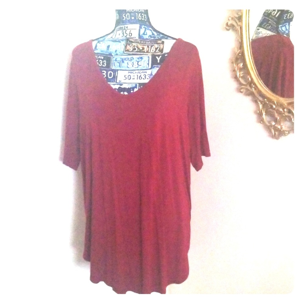 Burgundy long supersoft Tunic